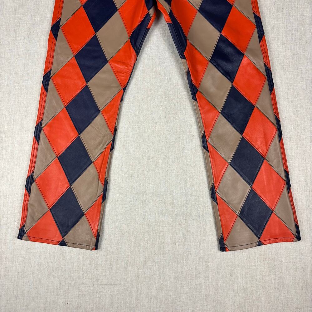 Denim Tears Lamb Leather Jacquard Patchwork Pant Checkered NEW With Tags Small - Picture 5 of 13